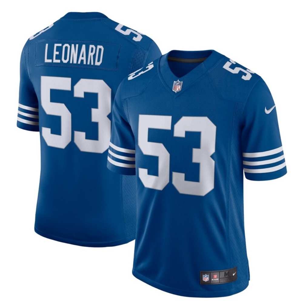 Indianapolis Colts Darius Leonard Nike Royal Alternate Vapor Limited Jersey
